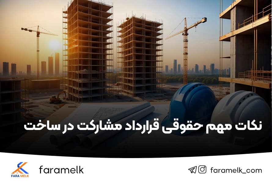 نکات مهم حقوقی قرارداد مشارکت در ساخت - فراملک